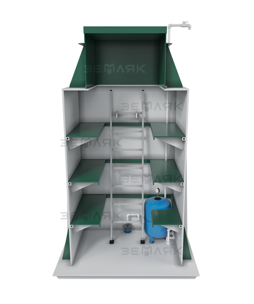 Погреб-кессон ЗЕМЛЯК 1200х1200х2400 мм