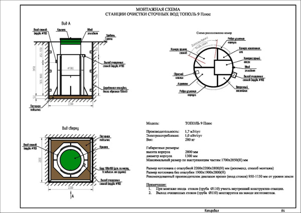 Септик Тополь 9 плюс