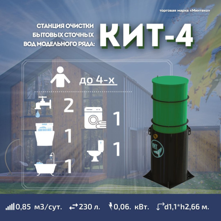 Септик КИТ 4П 1300